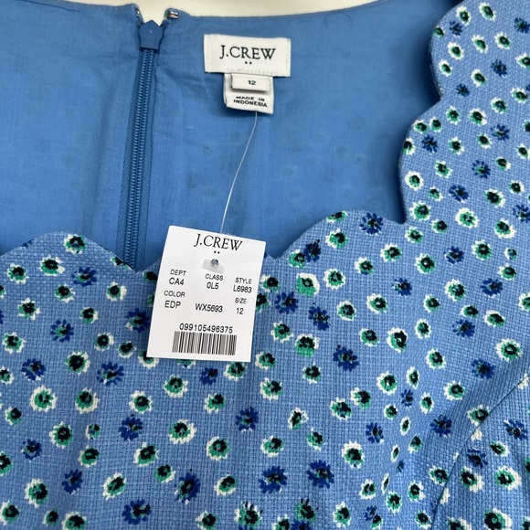 J Crew scalloped floral mini dress - Picture 2 of 4
